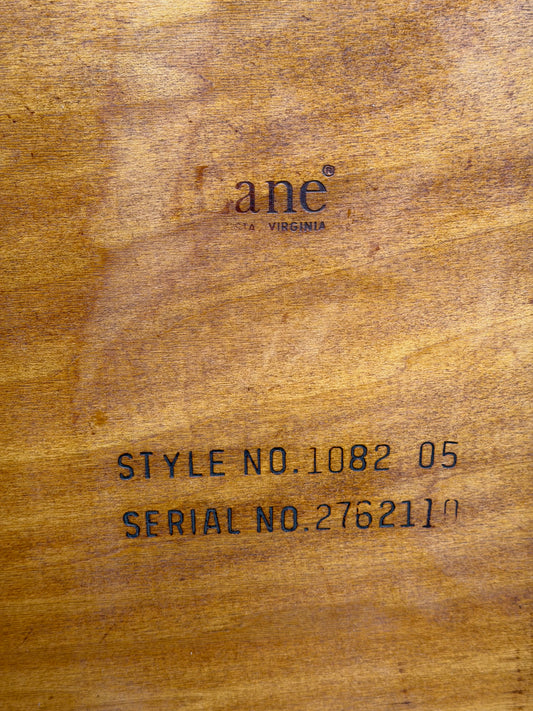1962 Lane "Pueblo" Mid-Century Modern Walnut Two-Tier End Table