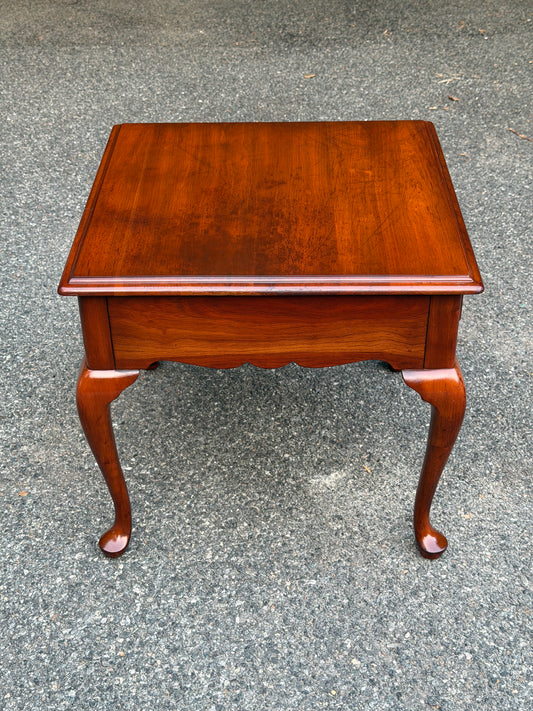 Henkel Harris Single Drawer Solid Cherry End Table