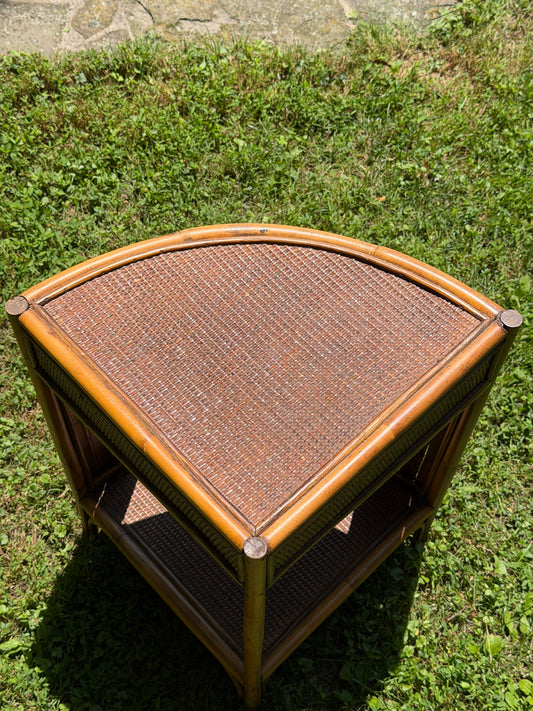 Rattan 3-Tier Corner Shelf
