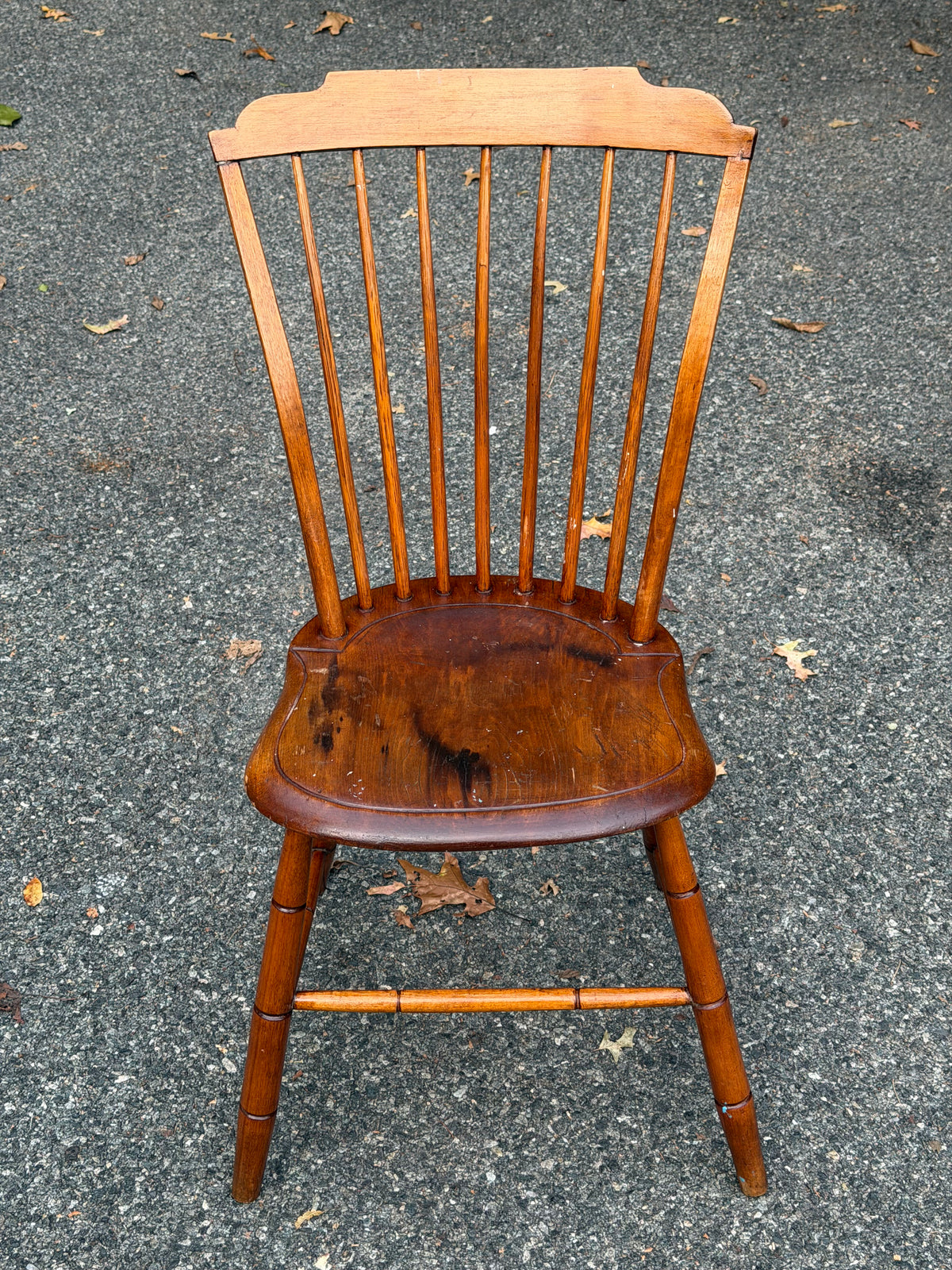 19th-Century Bamboo-Turned Windsor Spindle-Back Side Chair