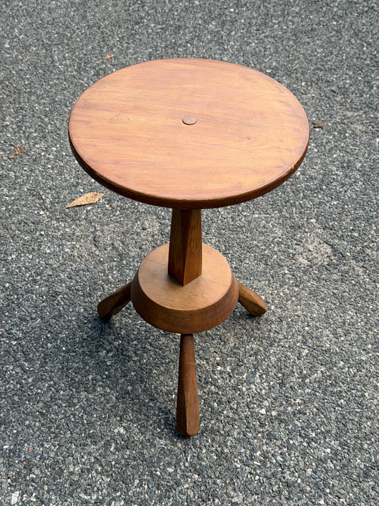 Solid Wood Tripod Accent Table