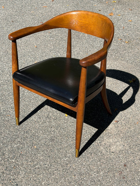 1970s Boling Chair Co. Mid-Century Modern Walnut Desk Chair