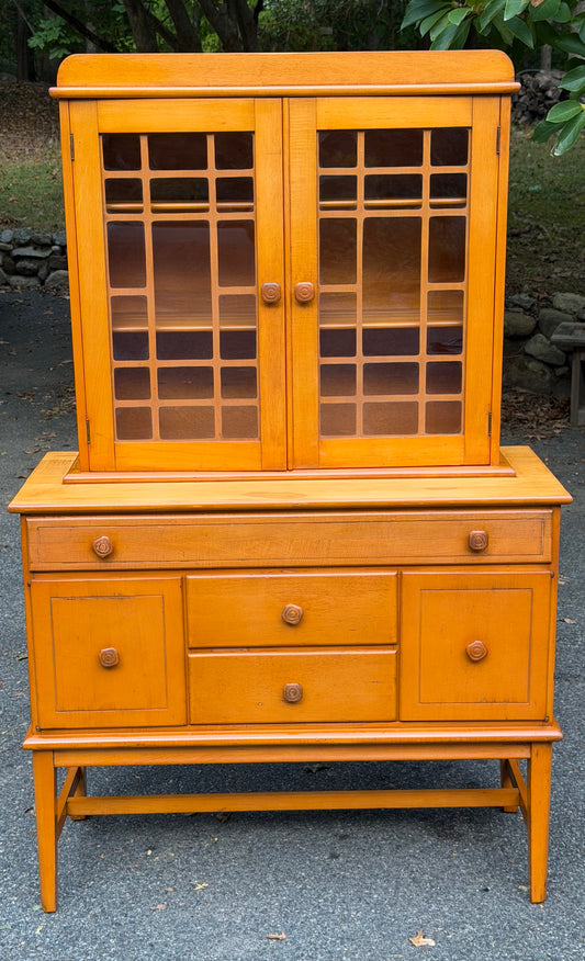 Hale Company MCM Solid Swedish Maple Hutch Credenza Cabinet