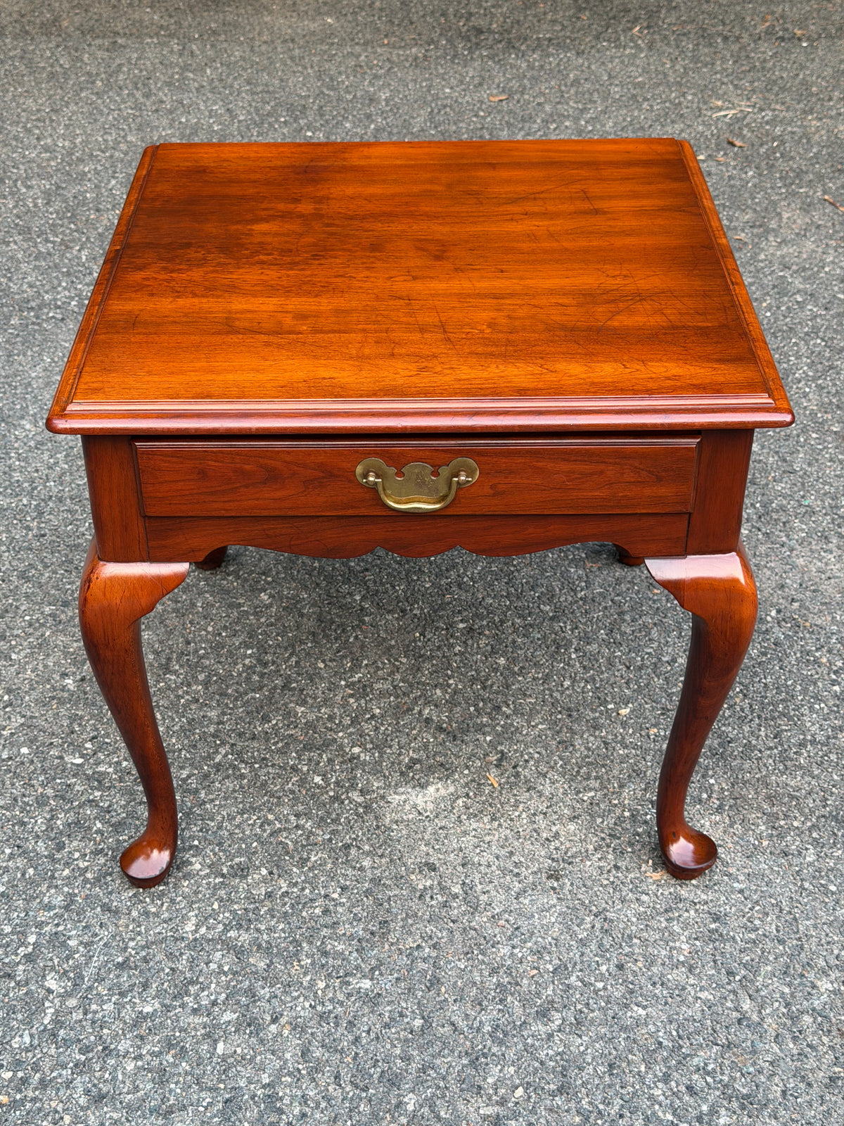 Henkel Harris Single Drawer Solid Cherry End Table