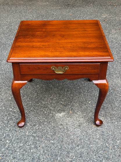 Henkel Harris Single Drawer Solid Cherry End Table