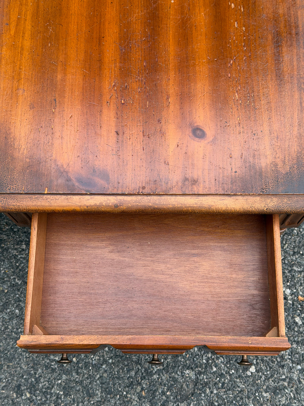Pair of Solid Wood Apothecary End Tables w/ Patina