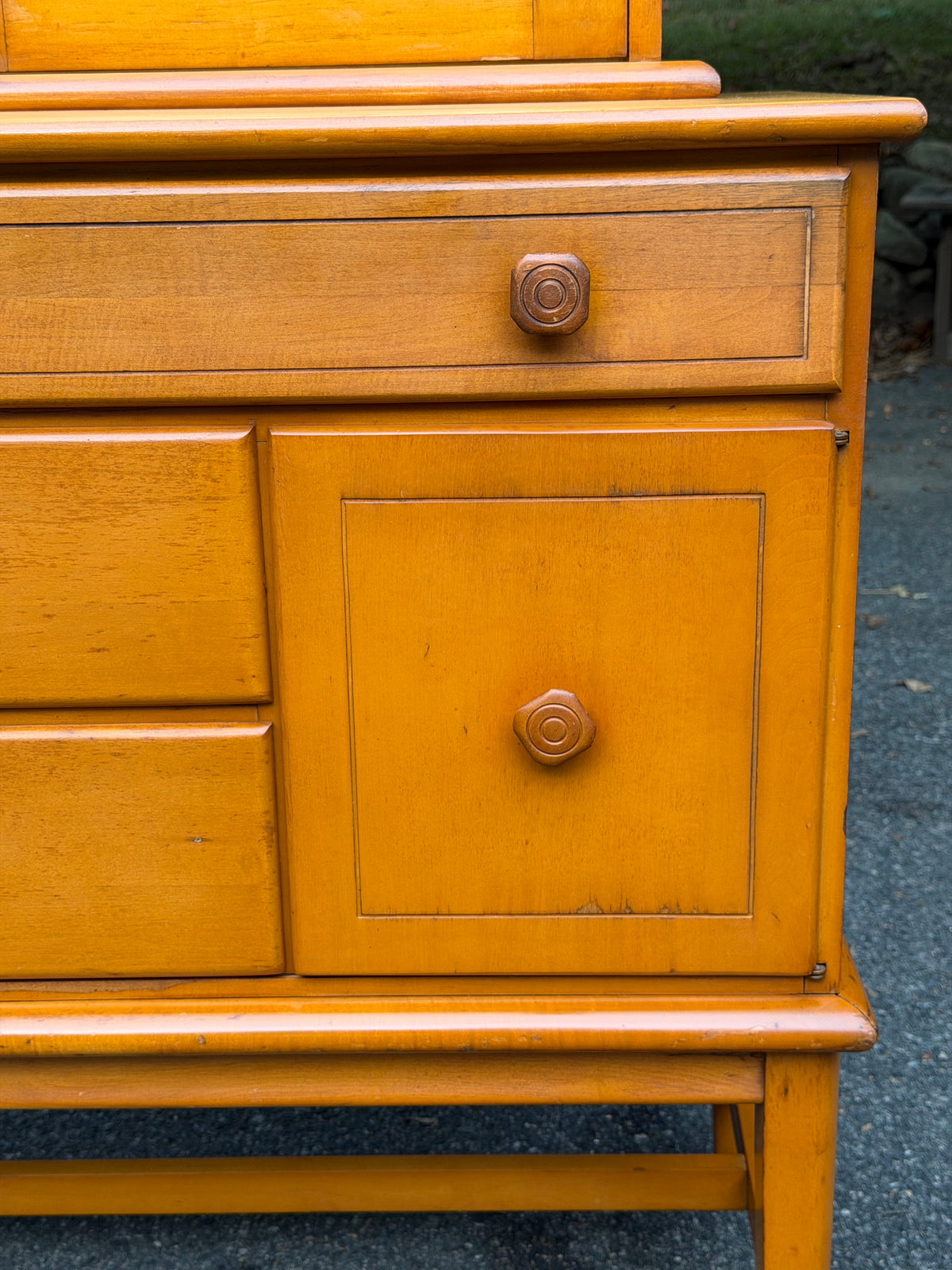 Hale Company MCM Solid Swedish Maple Hutch Credenza Cabinet