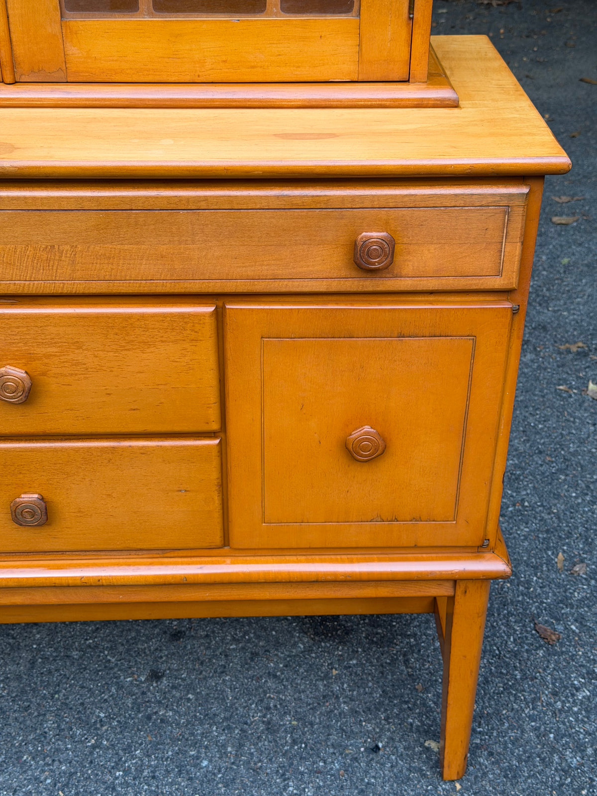 Hale Company MCM Solid Swedish Maple Hutch Credenza Cabinet