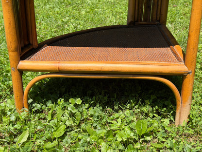 Rattan 3-Tier Corner Shelf