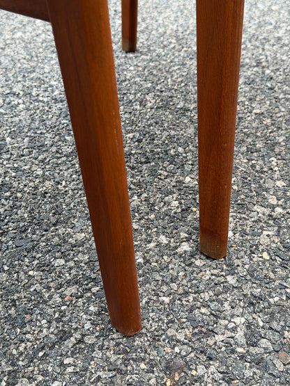Pair of Sax Danish Modern Teak Dining Chairs Reupholstered in Green