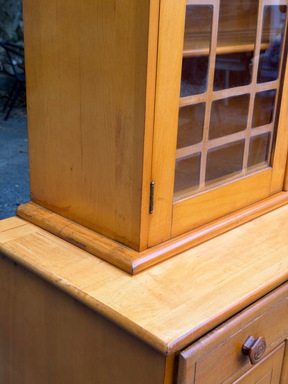 Hale Company MCM Solid Swedish Maple Hutch Credenza Cabinet