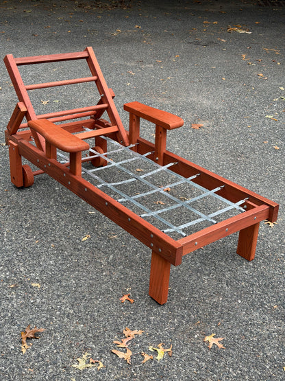 Harris "Monterey Bay Line" 1970s California Redwood Chaise Lounge