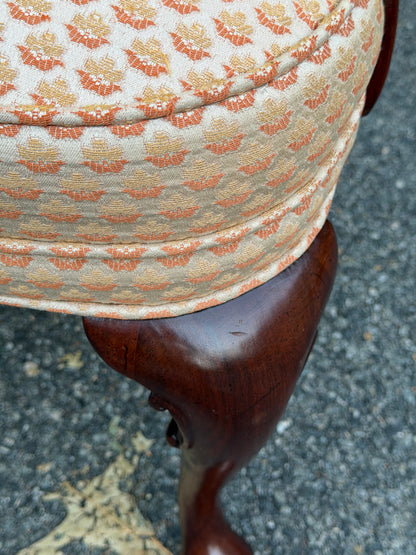 Pair of Vintage Hickory Chair Co. Queen Anne Lolling Armchairs