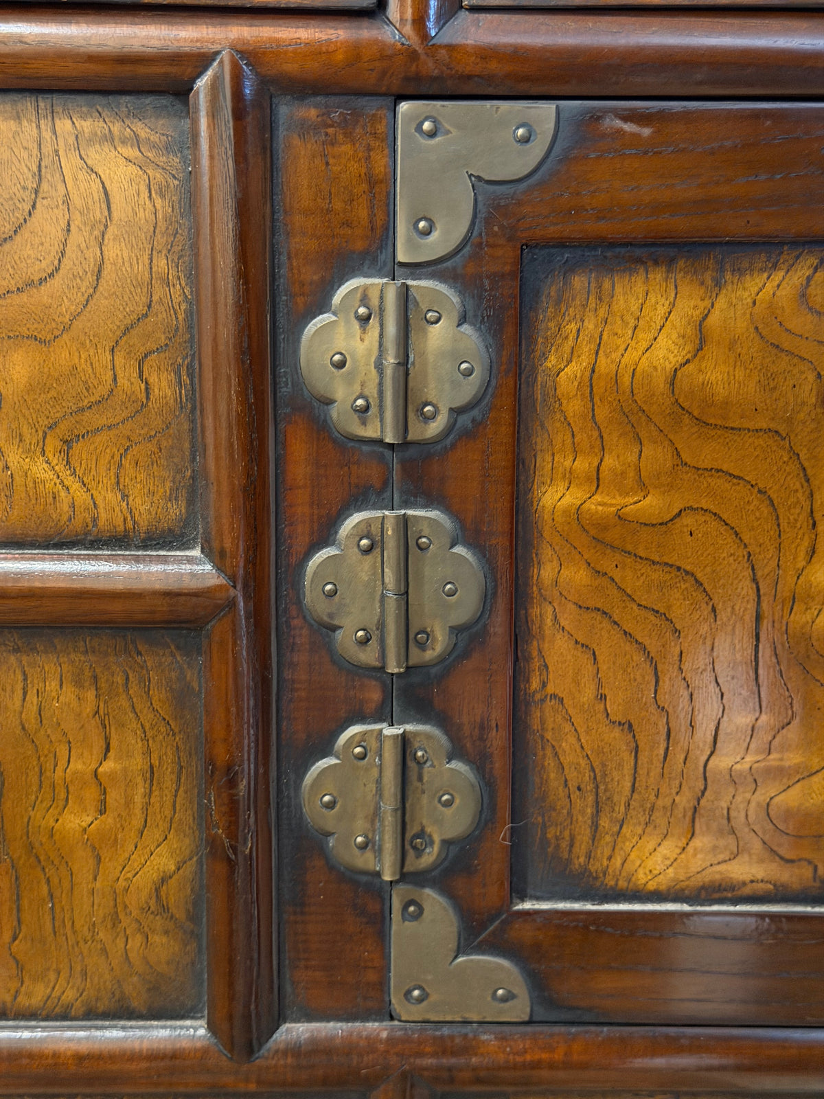 Antique Korean Jeonju Chest / Cabinet with Brass Hardware