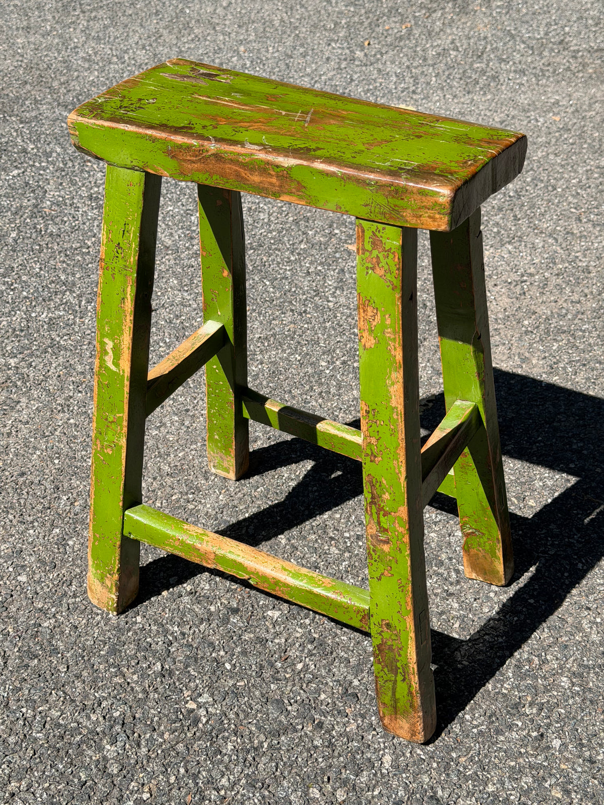 Primitive Rustic Wood Stool