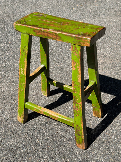 Primitive Rustic Wood Stool