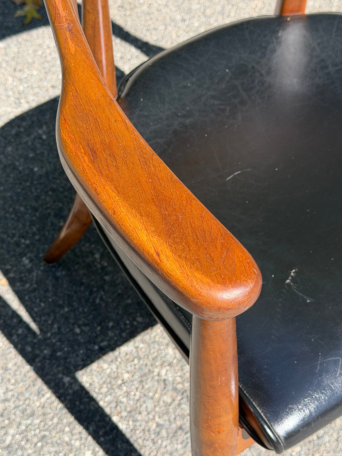 1970s Boling Chair Co. Mid-Century Modern Walnut Desk Chair