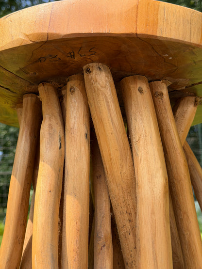 Organic Modern Teak Root Pedestal Side Table / Plant Stand