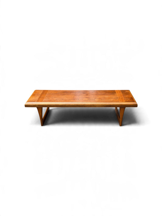 1967 Lane "Pueblo" Mid-Century Modern Walnut Surfboard Coffee Table