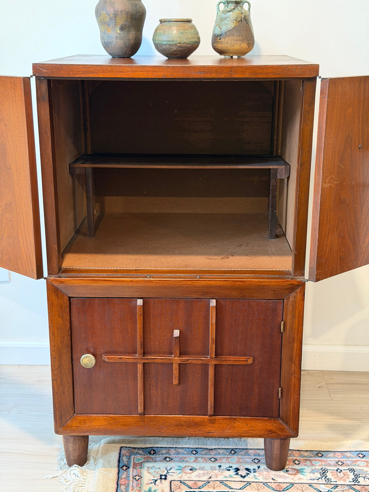 Upcycled MCM Storage Console / Bar Cabinet