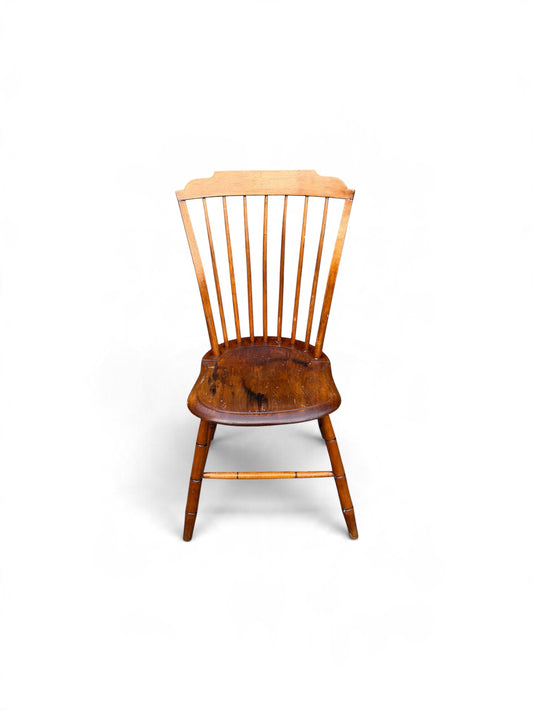 19th-Century Bamboo-Turned Windsor Spindle-Back Side Chair