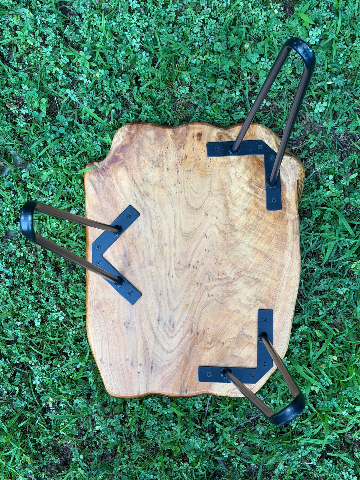 Live Edge Solid Wood Slab Side Table