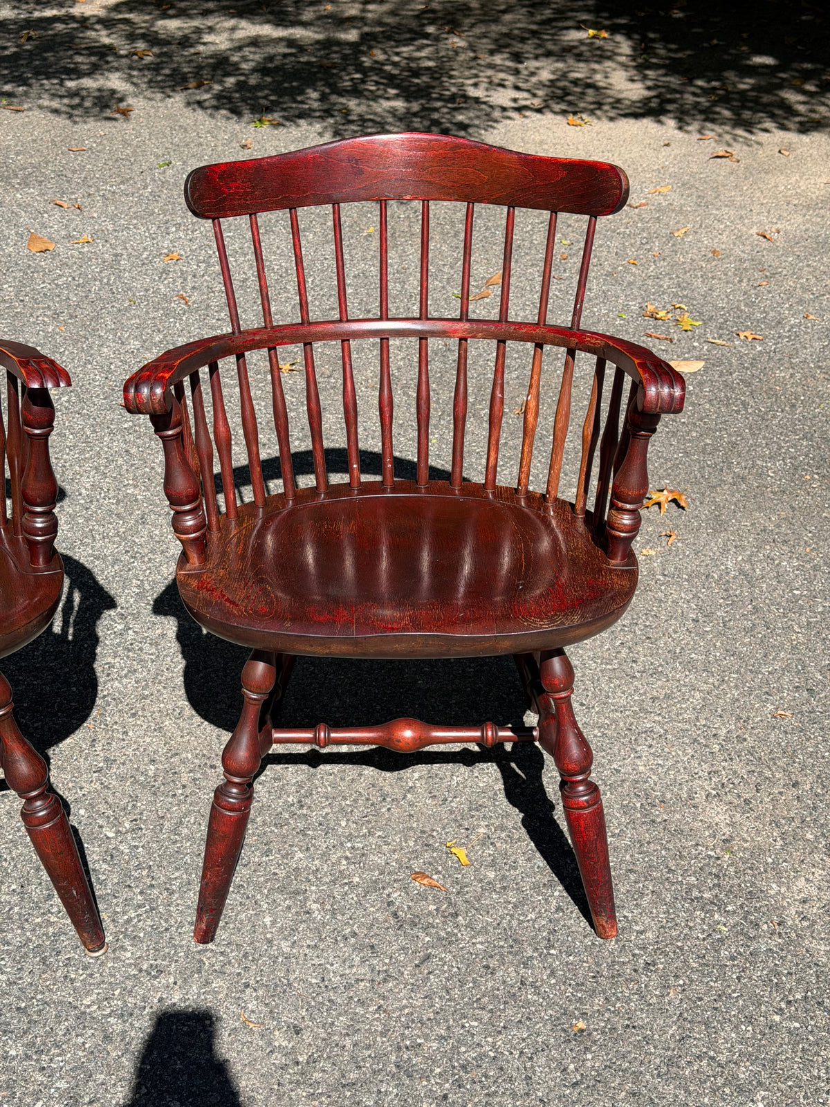 Pair of Nichols & Stone Windsor Armchairs w/ Cushions