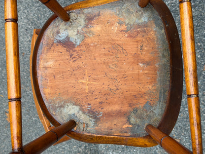 19th-Century Bamboo-Turned Windsor Spindle-Back Side Chair
