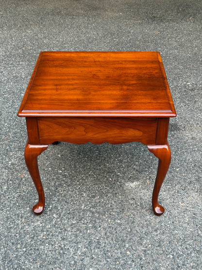 Henkel Harris Single Drawer Solid Cherry End Table