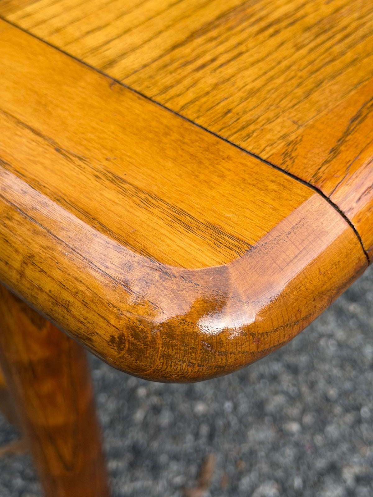 Mersman MCM Oak Smoked Glass Slatted Coffee Table