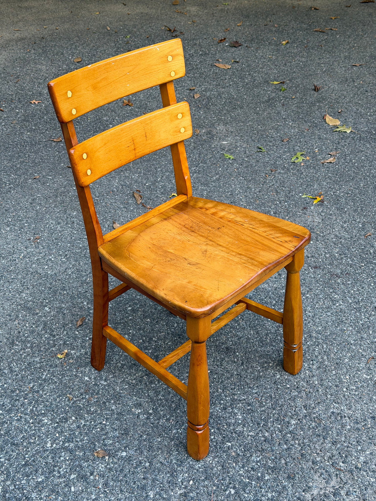 MCM Solid Wood Library/School Desk Chair