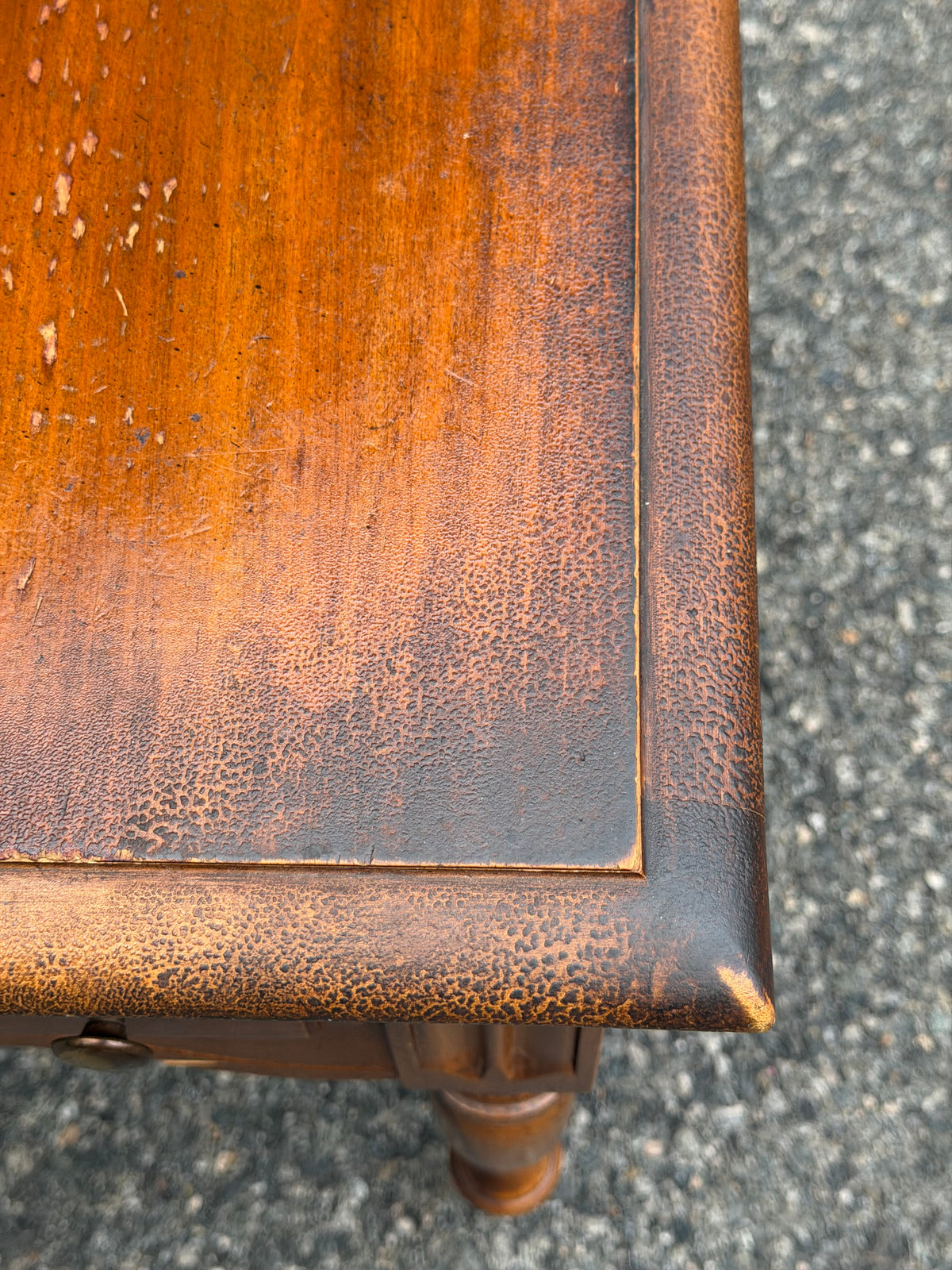 Pair of Solid Wood Apothecary End Tables w/ Patina