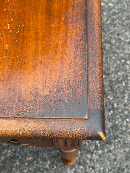 Pair of Solid Wood Apothecary End Tables w/ Patina