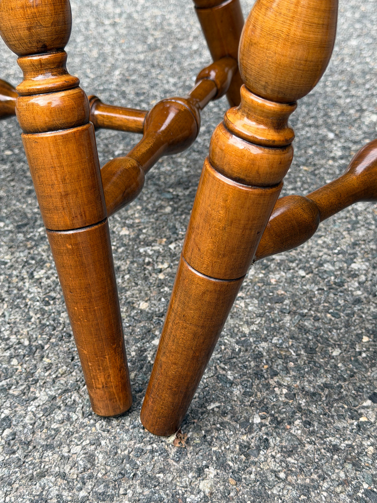 Set of 4 Solid Wood Windsor Dining Chairs (Temple Stuart and S. Bent & Bros)