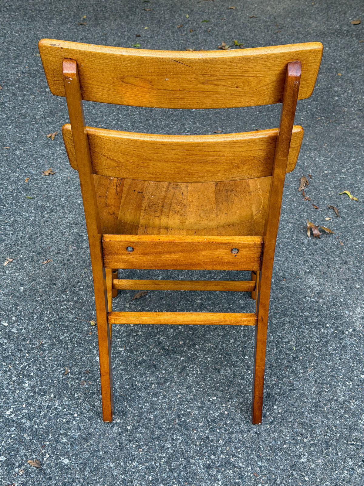 MCM Solid Wood Library/School Desk Chair