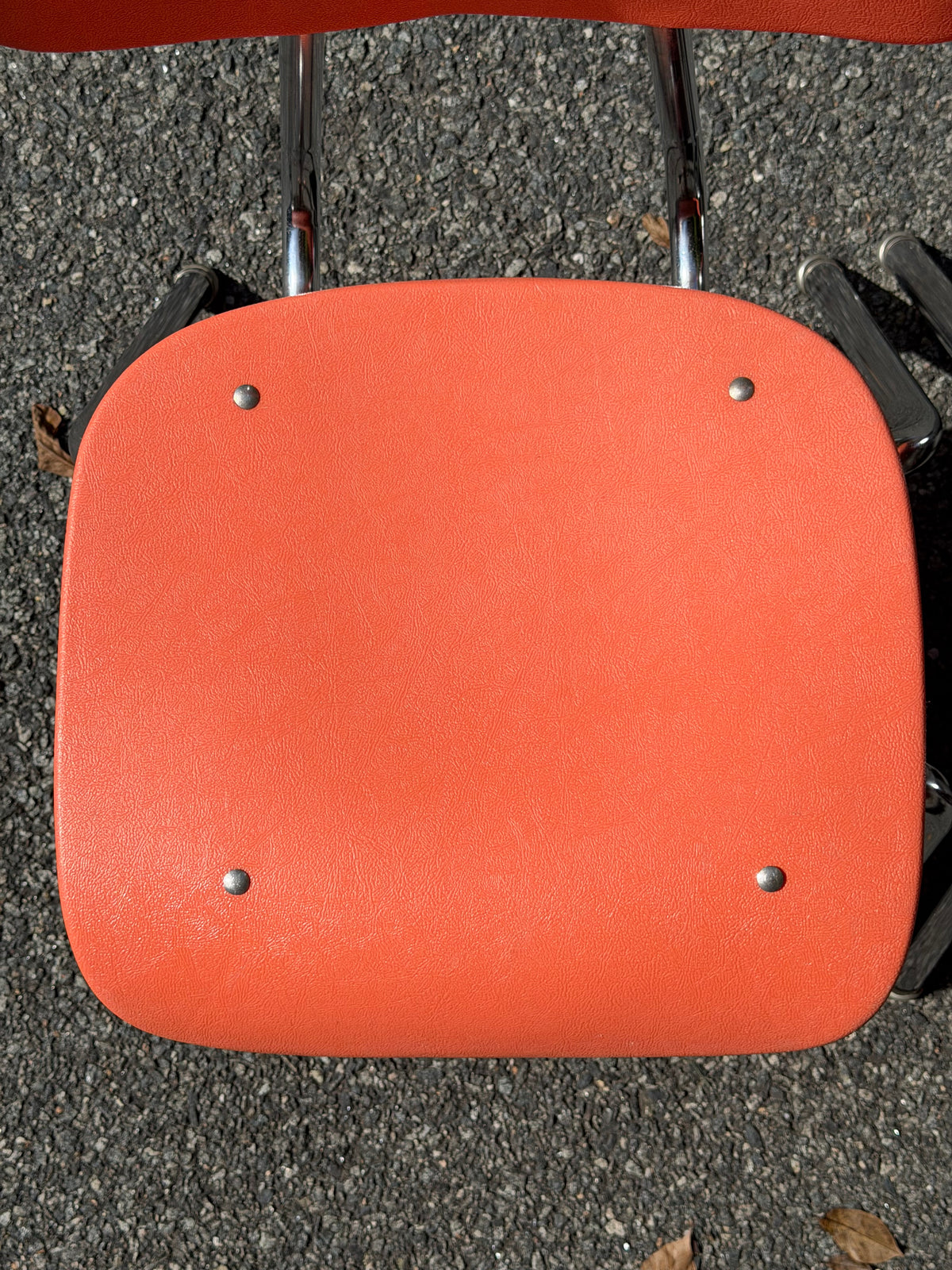 Set of 4 Carter Craft Peach / Coral Stacking Chairs