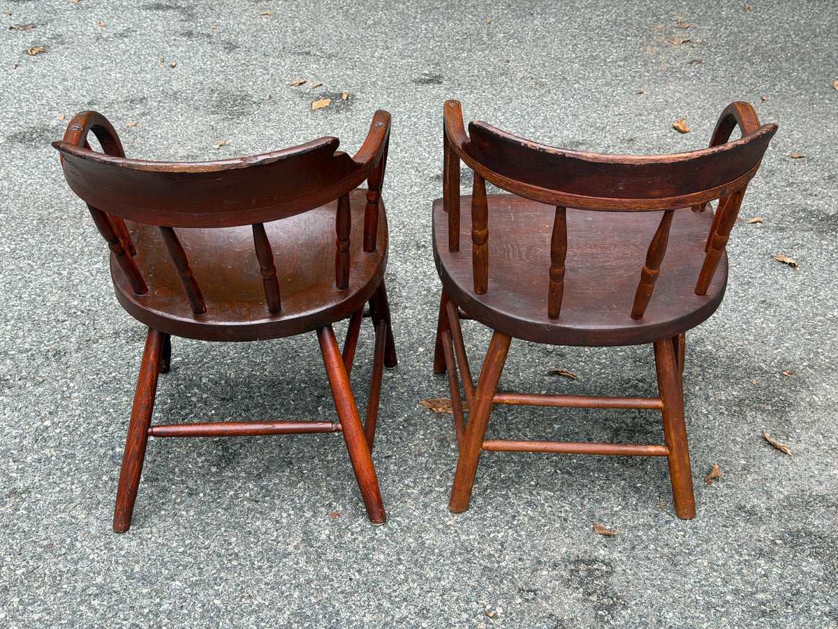 Pair of 19th Century Windsor Captain’s Chairs