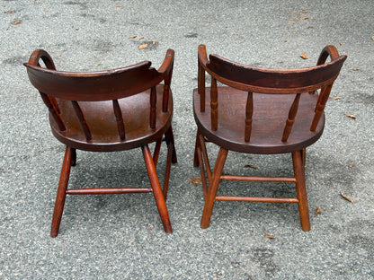 Pair of 19th Century Windsor Captain’s Chairs