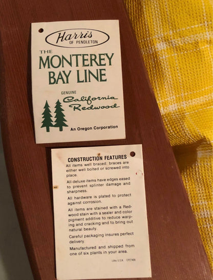Harris "Monterey Bay Line" 1970s California Redwood Chaise Lounge