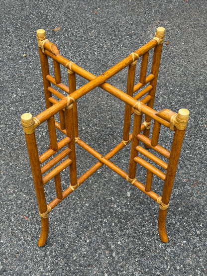 McGuire Rattan Folding Tray Side Table