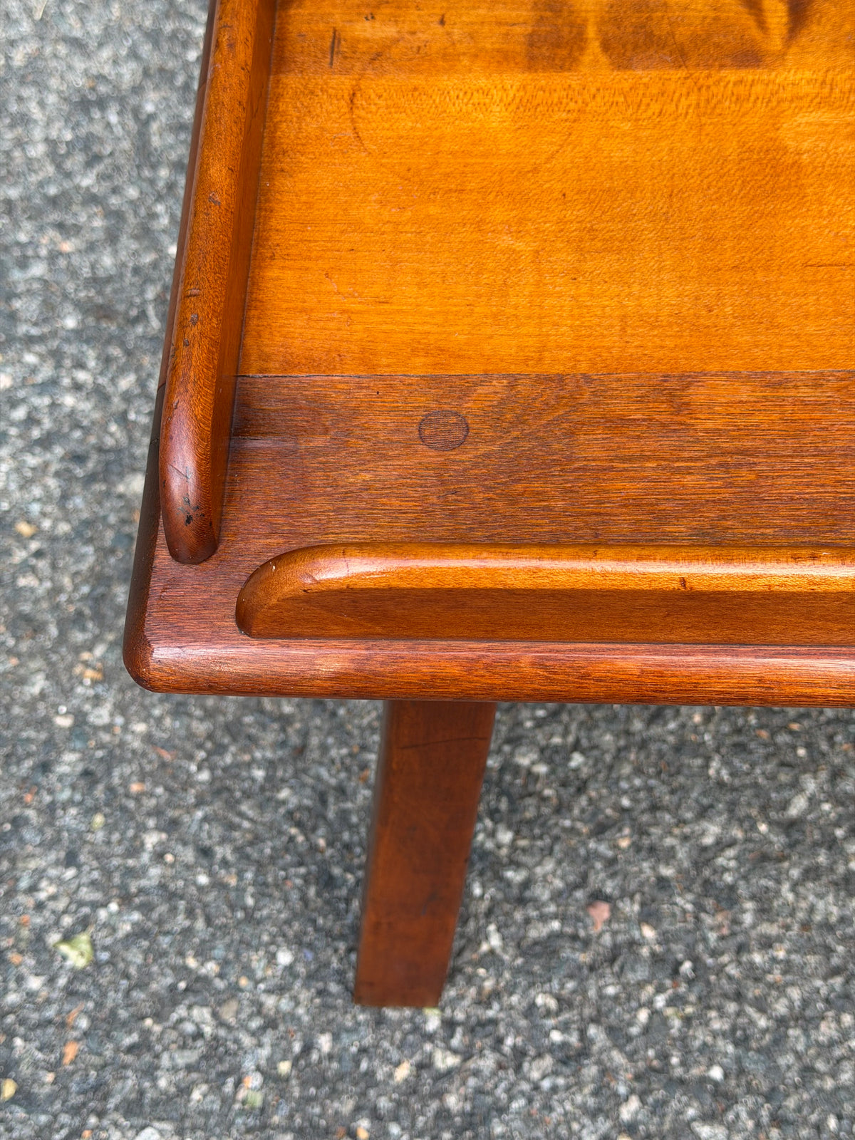 Solid Wood Tray-Top Low Coffee / Accent Table