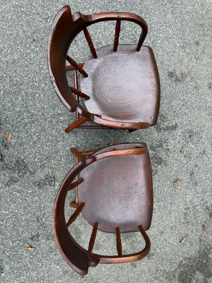 Pair of 19th Century Windsor Captain’s Chairs