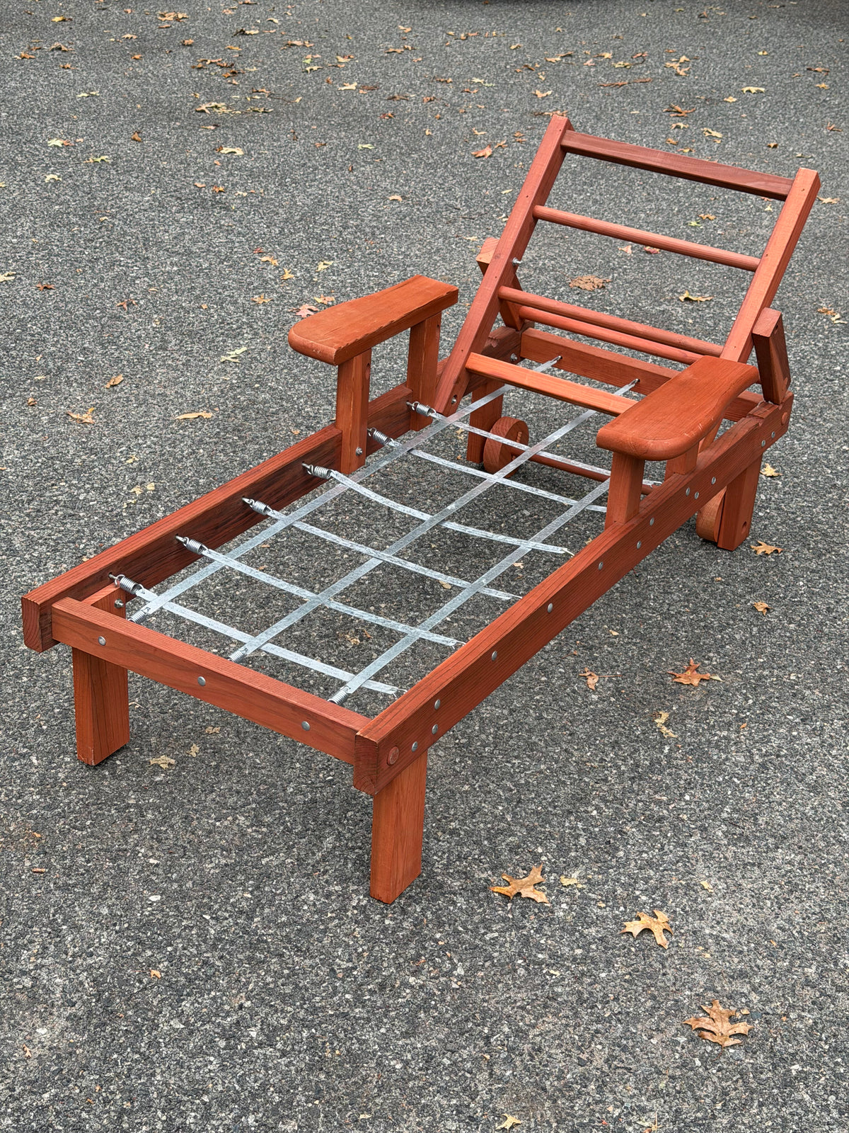 Harris "Monterey Bay Line" 1970s California Redwood Chaise Lounge