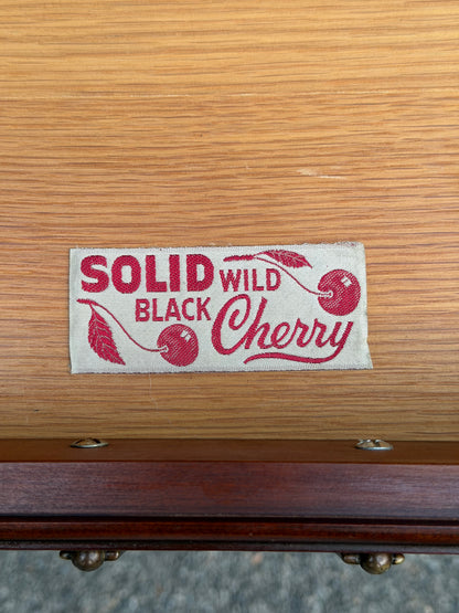 Henkel Harris Double Drawer Solid Cherry End Table