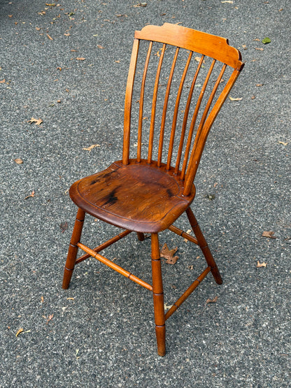 19th-Century Bamboo-Turned Windsor Spindle-Back Side Chair