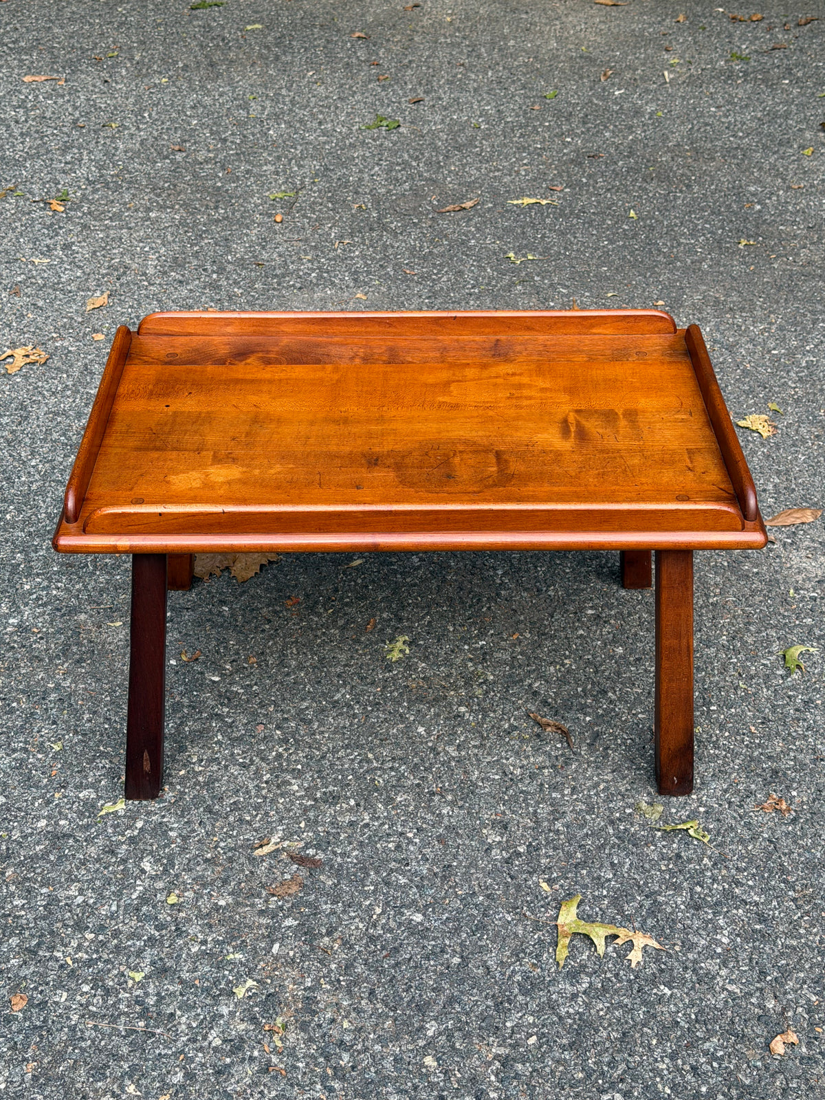 Solid Wood Tray-Top Low Coffee / Accent Table