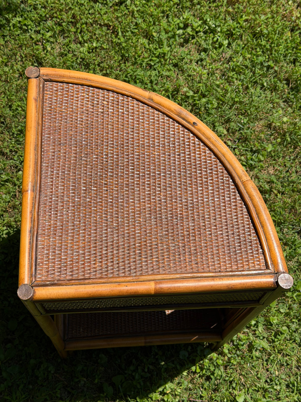 Rattan 3-Tier Corner Shelf