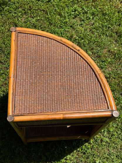 Rattan 3-Tier Corner Shelf
