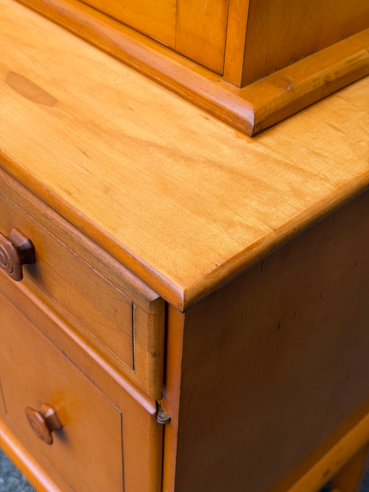 Hale Company MCM Solid Swedish Maple Hutch Credenza Cabinet