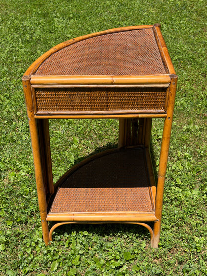 Rattan 3-Tier Corner Shelf